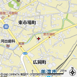 岐阜県美濃市東市場町2984周辺の地図