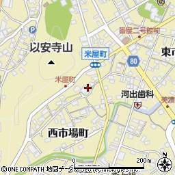 岐阜県美濃市西市場町2664周辺の地図