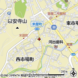 岐阜県美濃市西市場町2594周辺の地図