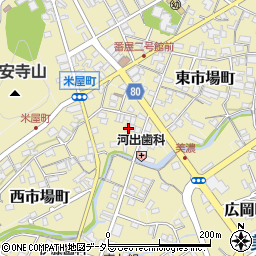 岐阜県美濃市西市場町2578周辺の地図