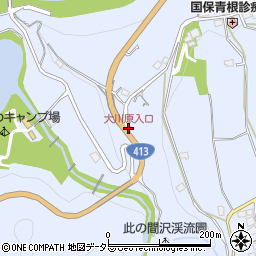 大川原入口周辺の地図