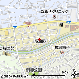 東京都町田市成瀬8丁目周辺の地図