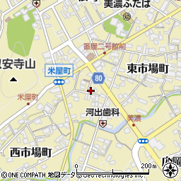 岐阜県美濃市西市場町2599周辺の地図