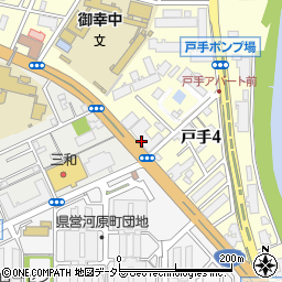 セブンイレブン川崎戸手町店周辺の地図