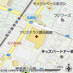 ハニーズアピタテラス横浜綱島店周辺の地図