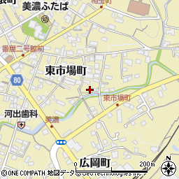 岐阜県美濃市東市場町2524周辺の地図