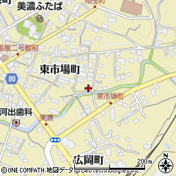 岐阜県美濃市東市場町2523周辺の地図