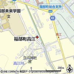 鳥取県鳥取市福部町高江166周辺の地図