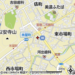岐阜県美濃市西市場町2603-1周辺の地図
