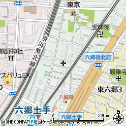 東京都大田区仲六郷4丁目14周辺の地図