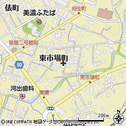 岐阜県美濃市東市場町2527周辺の地図