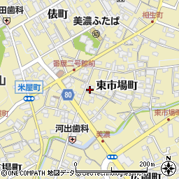 岐阜県美濃市東市場町2557周辺の地図
