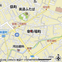 岐阜県美濃市東市場町2546周辺の地図