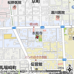 本厳寺周辺の地図