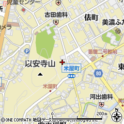 岐阜県美濃市米屋町周辺の地図