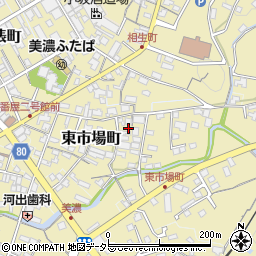 岐阜県美濃市東市場町2522周辺の地図