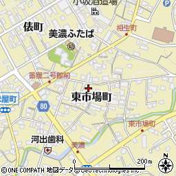 岐阜県美濃市東市場町2545周辺の地図