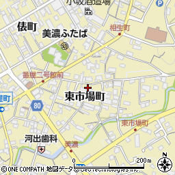 岐阜県美濃市東市場町2549周辺の地図