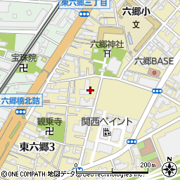 東京都大田区東六郷3丁目周辺の地図