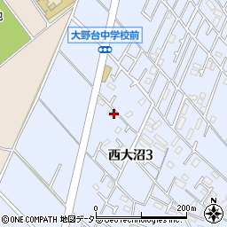 神奈川県相模原市南区西大沼3丁目周辺の地図