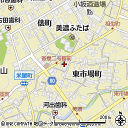 岐阜県美濃市東市場町2617周辺の地図