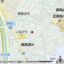 セブンイレブン横浜綱島西４丁目店周辺の地図