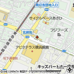 神奈川日産港北日吉店周辺の地図