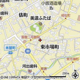 岐阜県美濃市東市場町2544周辺の地図