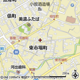 岐阜県美濃市東市場町2536周辺の地図