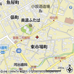 岐阜県美濃市東市場町2538周辺の地図