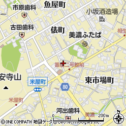 岐阜県美濃市2621周辺の地図