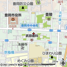 兵庫県豊岡市中央町周辺の地図