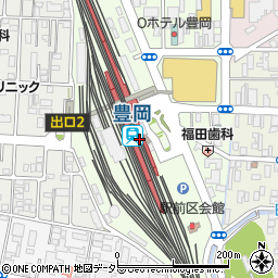豊岡駅周辺の地図
