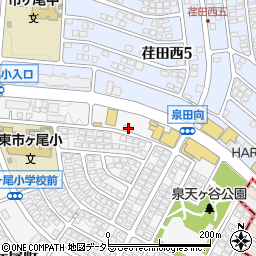 神奈川県横浜市青葉区市ケ尾町517-25周辺の地図
