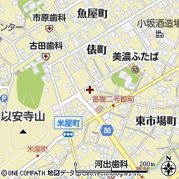 岐阜県美濃市東市場町2628周辺の地図