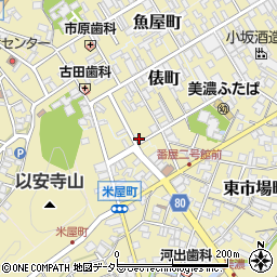 岐阜県美濃市米屋町2128周辺の地図