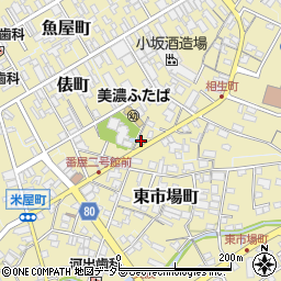 岐阜県美濃市東市場町2540周辺の地図