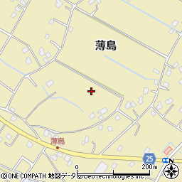 千葉県東金市薄島周辺の地図