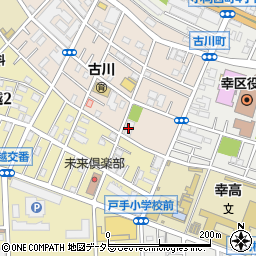 ローソンストア１００川崎古川町店周辺の地図