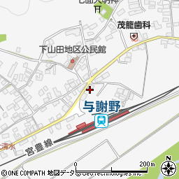山田簡易郵便局周辺の地図