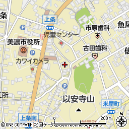 岐阜県美濃市新町周辺の地図