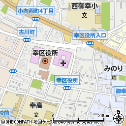 川崎市幸市民館周辺の地図