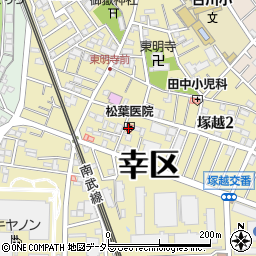 松葉医院周辺の地図