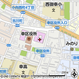 川崎市役所　教育委員会幸文化センター幸市民館周辺の地図