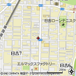 横浜日吉七郵便局周辺の地図