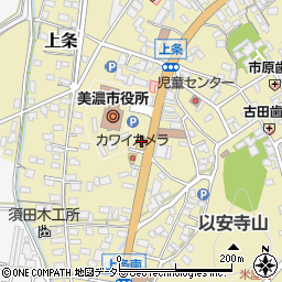 岐阜県美濃市1343-4周辺の地図