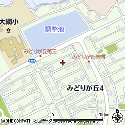 千葉県大網白里市みどりが丘4丁目25周辺の地図