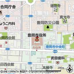豊岡市役所周辺の地図