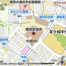 横浜市都筑公会堂周辺の地図