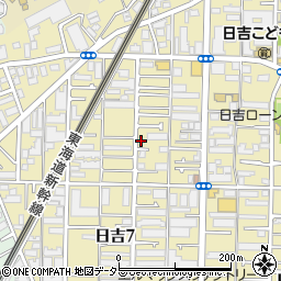 タイムズ日吉７丁目第６駐車場周辺の地図